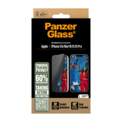 PanzerGlass ® 2-Way Privacy Screen Protector iPhone 17e | 16e | 14 | 13 | 13 Pro | Ultra-Wide Fit w. EasyAligner Doorzichtige schermbeschermer Apple 1 stuk(s) - Afbeelding 4