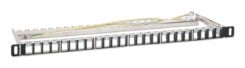 Intellinet 24-poorts afgeschermd leeg patchpanel, 0,5U, 19" keystone high-density ontwerp, uitneembare kabelmanagementbalk, geschikt voor Cat6/Cat6A modules, zwart - Afbeelding 3