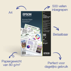 Epson A4 Inkjet Business Paper, 80 g/m2, 500 vellen - Afbeelding 4