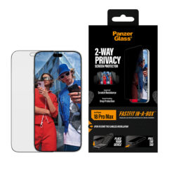 PanzerGlass ® 2-Way Privacy Screen Protector iPhone 2026 Pro Max | Ultra-Wide Fit w. FASTFIT IN-A-BOX Doorzichtige schermbeschermer 1 stuk(s) - Afbeelding 3