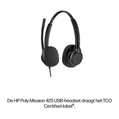 HP Poly Mission 425 Stereo USB Wired Headset (Bulk) - Afbeelding 5