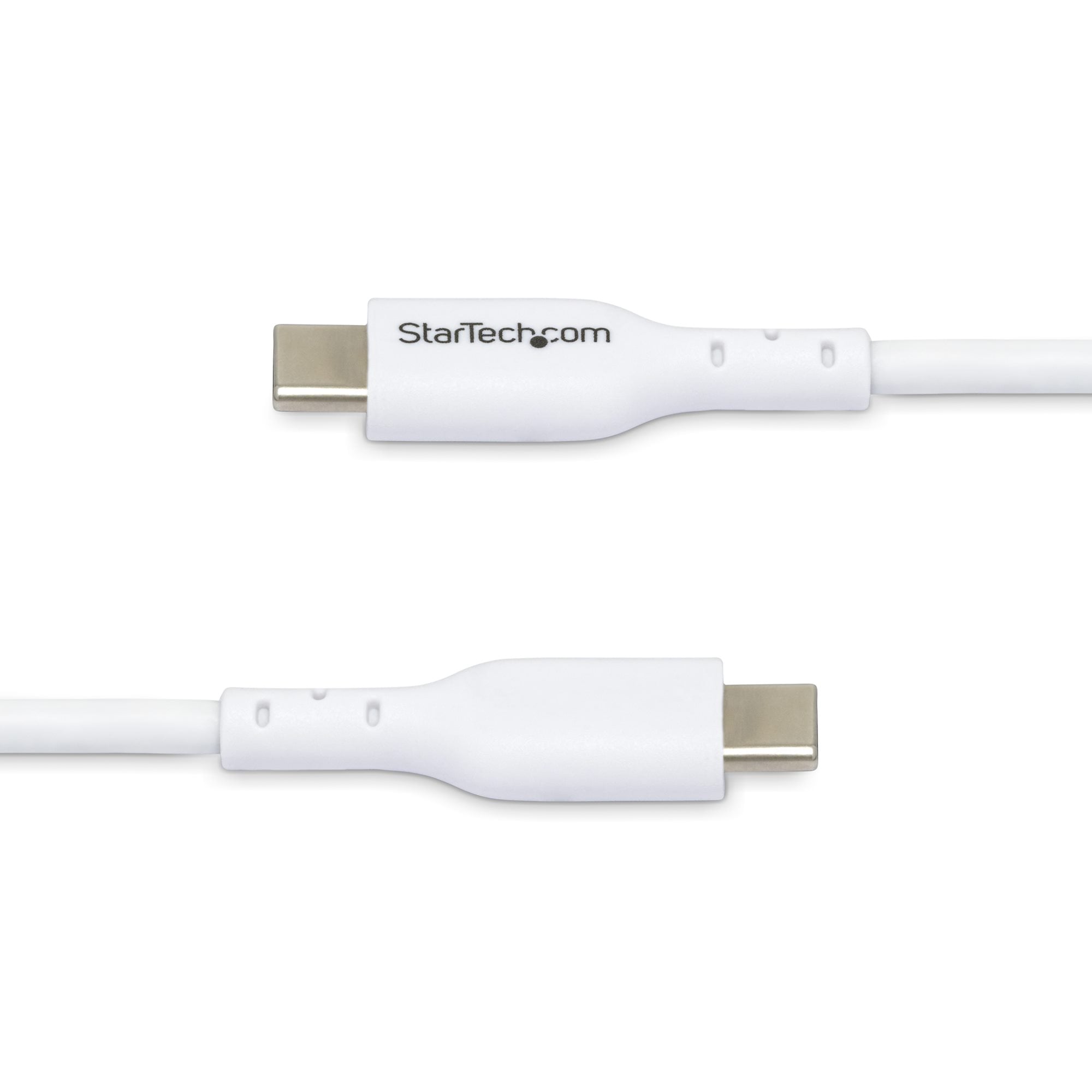 StarTech.com 3m USB-C Laadkabel, Charge & Sync, 60W (3A) PD, USB 2.0, Laptop Type C Laadkabel, TPE Mantel - Witte USB-C Oplaadkabel - Afbeelding 4