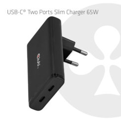 CLUB3D Slanke oplader met twee USB-C®-poorten, 65 W, GaN, PD 3.1, PPS - Afbeelding 3