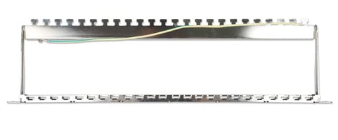 Intellinet 24-poorts afgeschermd leeg patchpanel, 0,5U, 19" keystone high-density ontwerp, uitneembare kabelmanagementbalk, geschikt voor Cat6/Cat6A modules, zwart - Afbeelding 5