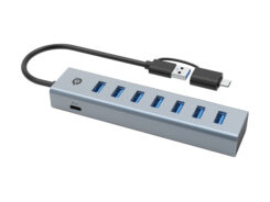 Conceptronic HUBBIES21GP interface hub USB 3.2 Gen 1 (3.1 Gen 1) Type-A 5000 Mbit/s Grijs - Afbeelding 4