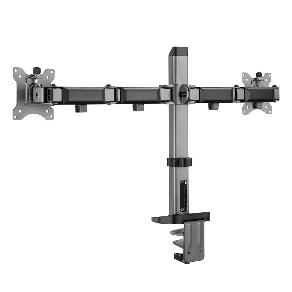 ACT Monitorarm 32" office, 2 schermen, zilver - Afbeelding 4