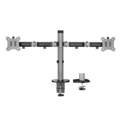ACT Monitorarm 32" office, 2 schermen, zilver - Afbeelding 2
