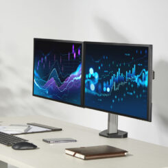ACT Monitorarm 32" office, 2 schermen, zilver - Afbeelding 6
