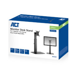 ACT Monitorarm 32" office, op voet met gasveer, 1 scherm - Afbeelding 6