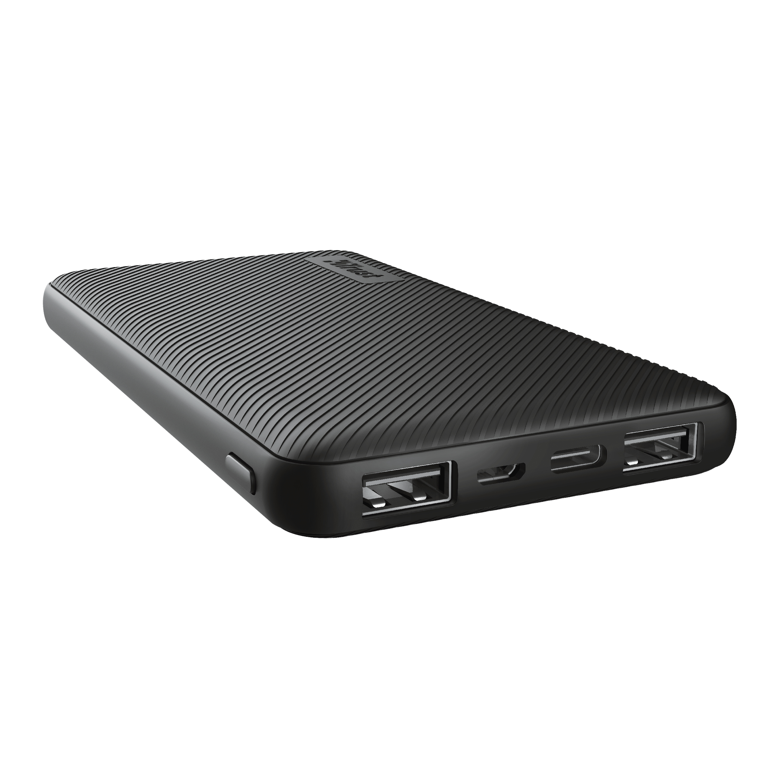 Trust Primo Ultra‑thin 10.000 mAh Powerbank – Powerbank – 10.000 mAh – Zwart