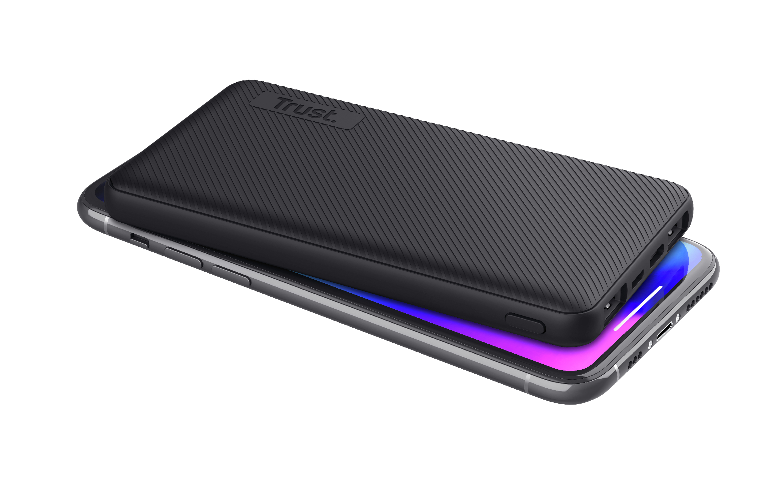 Trust Primo Ultra‑thin 10.000 mAh Powerbank – Powerbank – 10.000 mAh – Zwart - Afbeelding 3