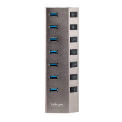 StarTech.com 7 Port Self-Powered USB C Hub met Individuele On/Off Switches, USB 3.0 (5Gbps) Hub met Voedingsadapter, Desktop / Laptop USB-C naar USB-A Splitter - Afbeelding 6