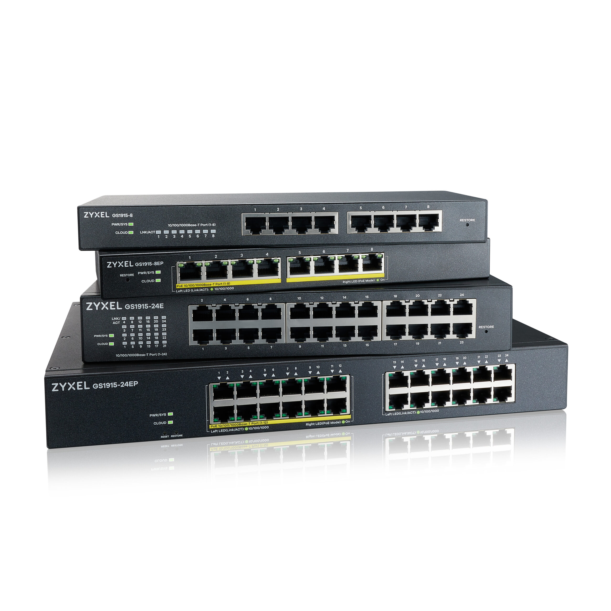 Zyxel GS1915-24EP Managed L2 Gigabit Ethernet (10/100/1000) Power over Ethernet (PoE) 1U Zwart - Afbeelding 4