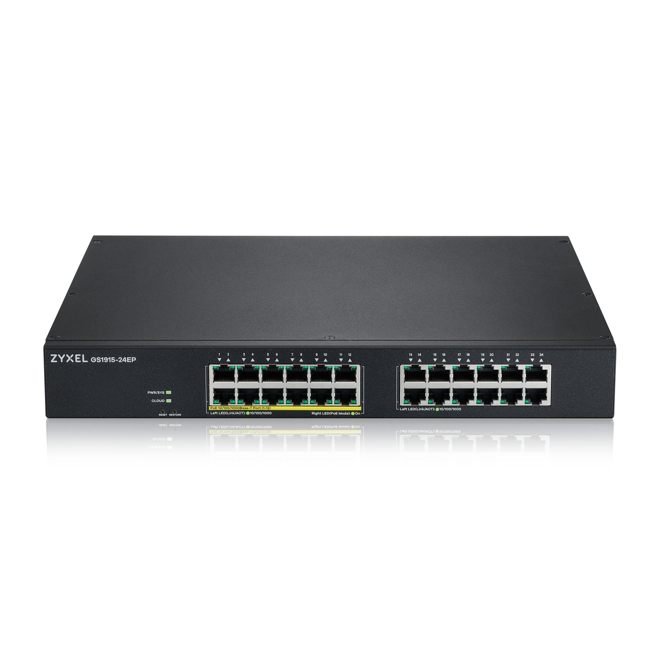 Zyxel GS1915-24EP Managed L2 Gigabit Ethernet (10/100/1000) Power over Ethernet (PoE) 1U Zwart - Afbeelding 3