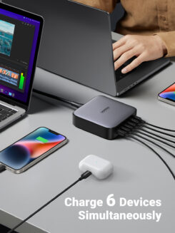 Ugreen 40914 Nexode 200W GaN Desktop USB-C USB-A Oplader - Afbeelding 4