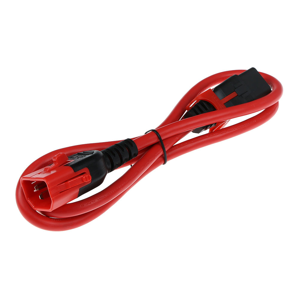 ACT Netsnoer C13 IEC Lock+ - C14 IEC Lock Dual Locking rood 1 m, PC3612 - Afbeelding 3
