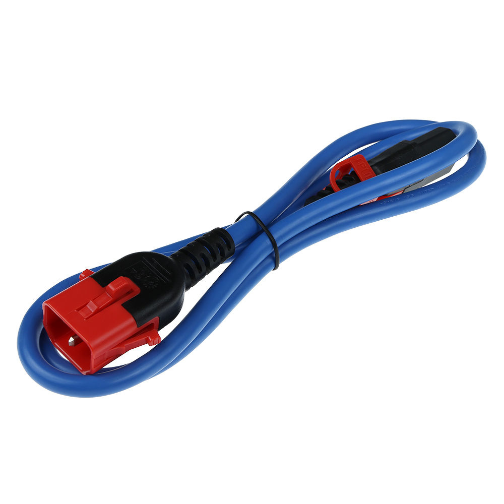 ACT Netsnoer C13 IEC Lock+ - C14 IEC Lock Dual Locking blauw 1,5 m, PC3621 - Afbeelding 3