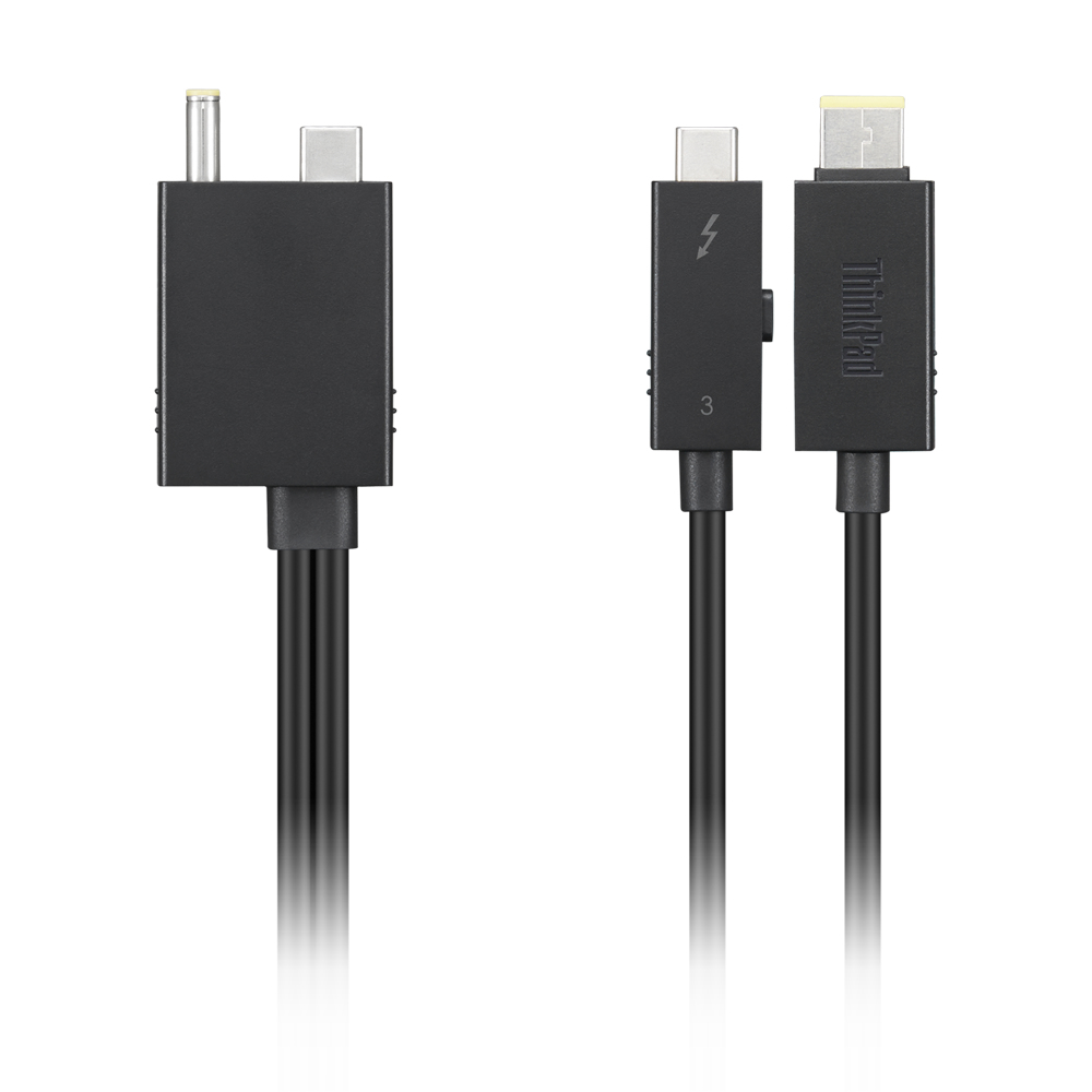 Lenovo 4X91K16970 Thunderbolt-kabel 0,7 m 40 Gbit/s Zwart - Afbeelding 3