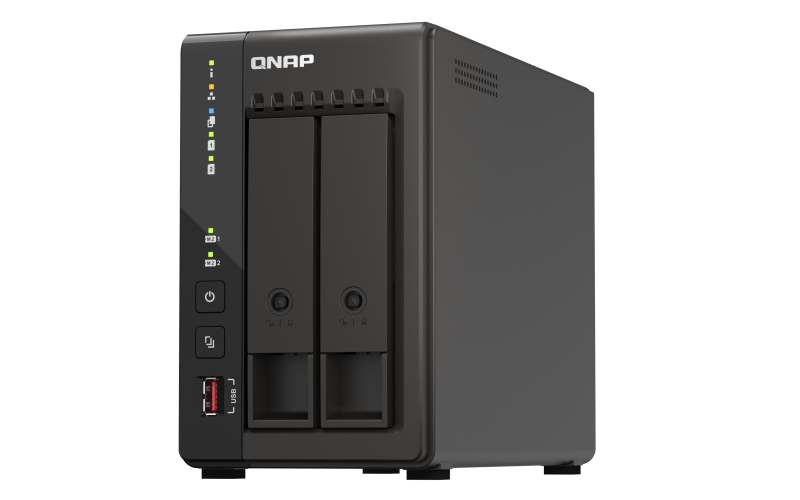 QNAP TS-253E NAS Tower Intel® Celeron® J6412 8 GB 0 TB QNAP QTS Zwart - Afbeelding 2