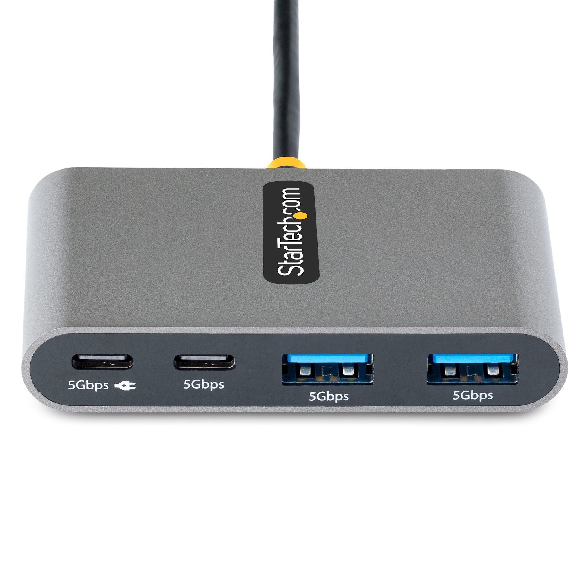 StarTech.com 4-Port USB-C Hub met 100W Power Delivery Pass-Through, 2x USB-A + 2x USB-C, 5Gbps, 30cm Kabel, Compacte Laptop/Desktop USB Type-C naar USB-A/C Hub - Afbeelding 4
