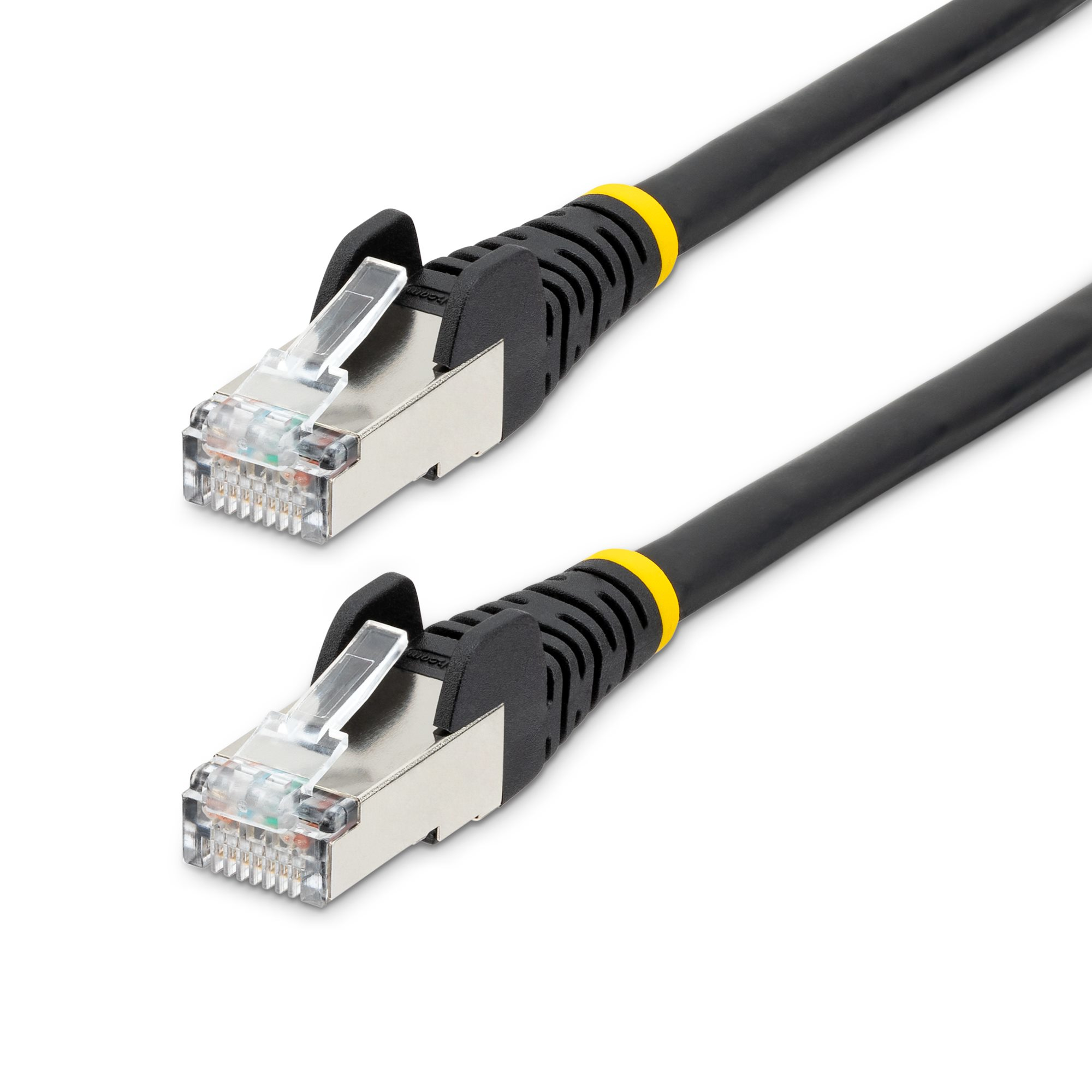 StarTech.com 50cm CAT6a Ethernet Kabel, Zwart, Low Smoke Zero Halogen (LSZH), 10GbE 500MHz 100W PoE++ Snagless RJ-45 S/FTP Netwerk Patch Kabel met Trekontlasting, Fluke Tested/ETL - Afbeelding 2