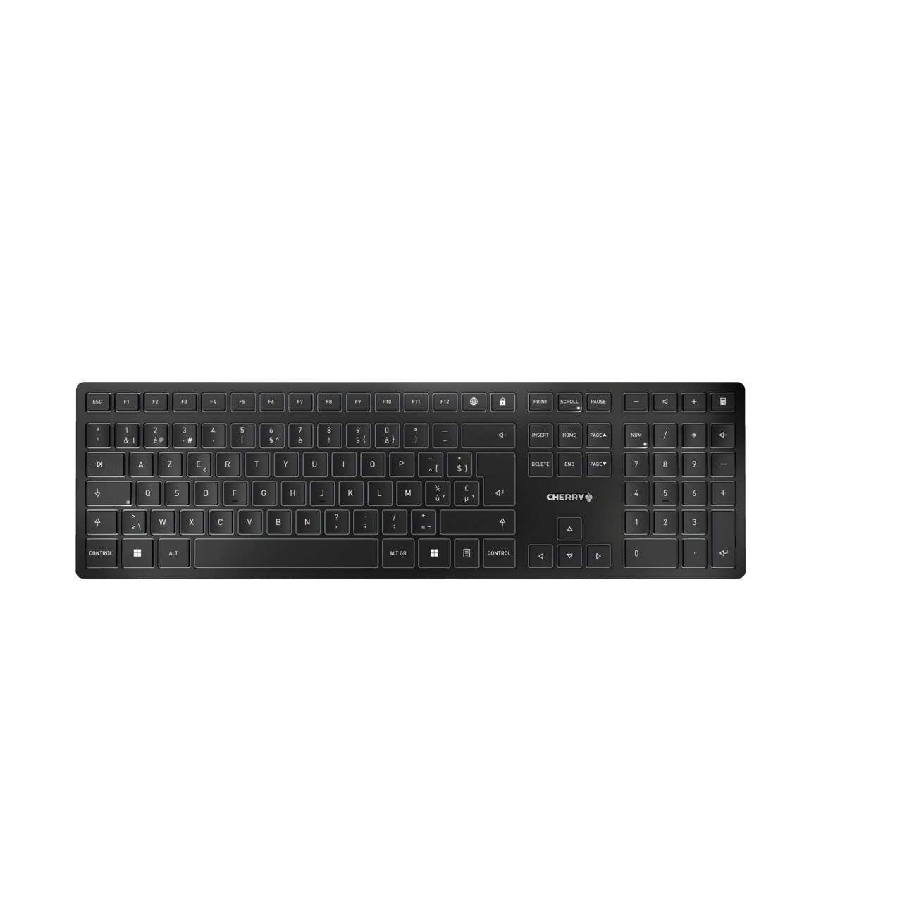 CHERRY KW 9100 SLIM toetsenbord Universeel RF-draadloos + Bluetooth Zwart