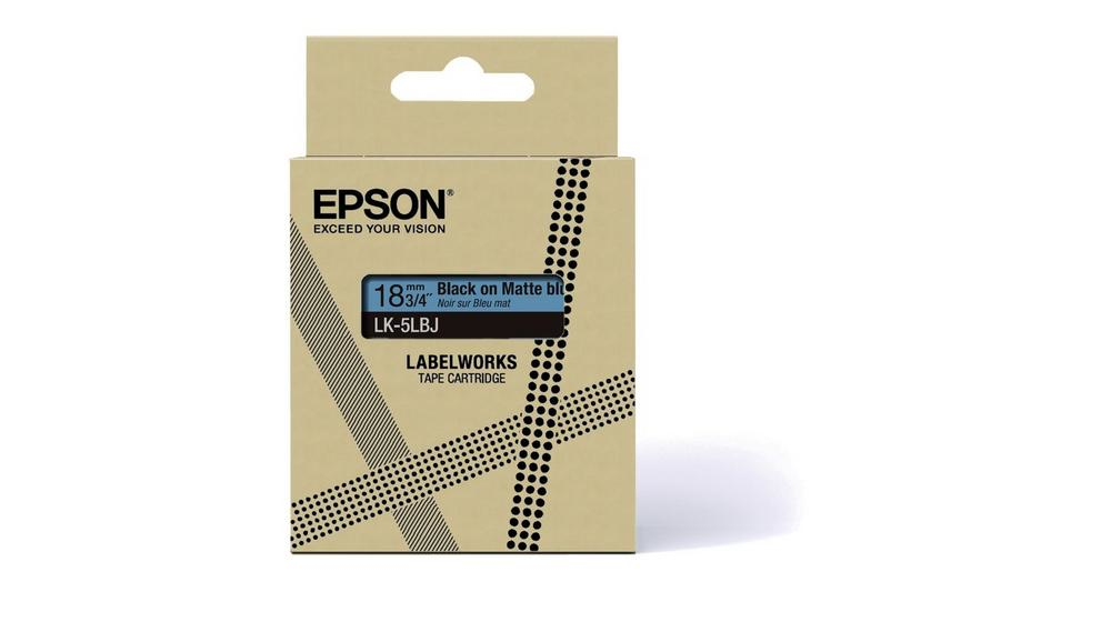 Epson Matte Tape – Blue/Black 18mm(8m) – LK-5LBJ - Afbeelding 3