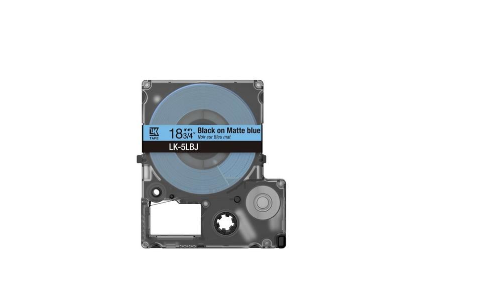 Epson Matte Tape – Blue/Black 18mm(8m) – LK-5LBJ - Afbeelding 4