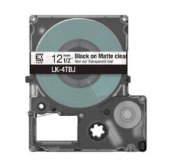 Epson Matte Tape – Clear/Black 12mm(8m) – LK-4TBJ