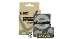 Epson Matte Tape – Khaki/White 18mm(8m) – LK-5QWJ - Afbeelding 2