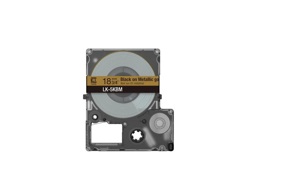 Epson Metallic Tape – Silver/Black 18mm(9m) – LK-5SBM - Afbeelding 3