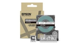 Epson Matte Tape – Clear/White 24mm(8m) – LK-6TWJ