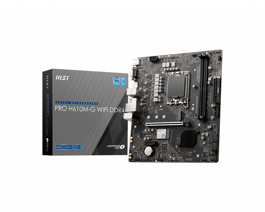 MSI PRO H610M-G WIFI DDR4 moederbord Intel H610 LGA 1700 micro ATX - Afbeelding 2