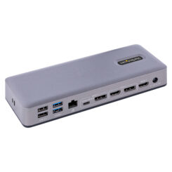 StarTech.com USB-C Docking Station, Multi Monitor USB-C Dock, HDMI/DP/DP Alt-mode, 3x 4K30 / 2x 4K60, 7-Port USB Hub, 60W Power Delivery, GbE, 3.5mm Audio, Works With Chromebook Certified - Afbeelding 3