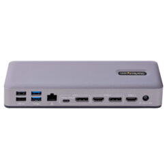 StarTech.com USB-C Docking Station, Multi Monitor USB-C Dock, HDMI/DP/DP Alt-mode, 3x 4K30 / 2x 4K60, 7-Port USB Hub, 60W Power Delivery, GbE, 3.5mm Audio, Works With Chromebook Certified - Afbeelding 5