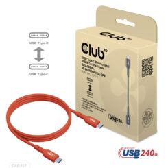 CLUB3D USB2 Type-C Bi-Directional USB-IF Certified Cable Data 480Mb, PD 240W(48V/5A) EPR M/M 1m / 3.23 ft - Afbeelding 6