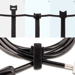 StarTech.com 15cm Kabelbinder Klittenband, 50 Pack, Zwart, Herbruikbare Haak en Lus Kabel Klitteband, Verstelbare en Flexibele Tyraps voor Kabelbeheer - Afbeelding 6