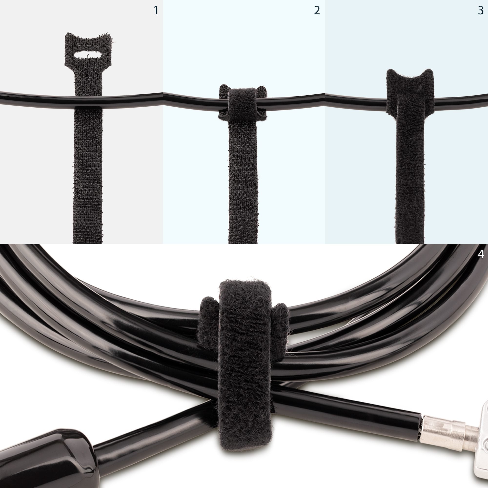 StarTech.com 15cm Kabelbinder Klittenband, 50 Pack, Zwart, Herbruikbare Haak en Lus Kabel Klitteband, Verstelbare en Flexibele Tyraps voor Kabelbeheer - Afbeelding 6