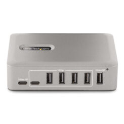 StarTech.com 10-Port USB-C Hub, 8x USB-A + 2x USB-C, Self-Powered met 65W Power Supply, USB 3.1 10Gbps, Desktop/Laptop USB Hub met 0.9m USB-IF Gecertificeerde Locking Kabel, USB Type C Hub - Afbeelding 4