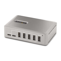 StarTech.com 10-Port USB-C Hub, 8x USB-A + 2x USB-C, Self-Powered met 65W Power Supply, USB 3.1 10Gbps, Desktop/Laptop USB Hub met 0.9m USB-IF Gecertificeerde Locking Kabel, USB Type C Hub - Afbeelding 2