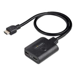 StarTech.com 2-Port HDMI Splitter, 4K 60Hz HDMI 2.0 Video, 4K HDMI Splitter 1 In 2 Out, 1x2 HDMI Display/Output Splitter, HDR/HDCP, 50cm Ingebouwde HDMI Kabel, HDMI Splitter voor TV/PC - Afbeelding 2