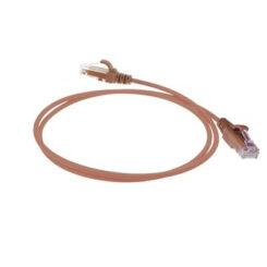ACT Bruine 2 meter LSZH U/UTP CAT6 datacenter slimline patchkabel snagless met RJ45 connectoren - Afbeelding 3