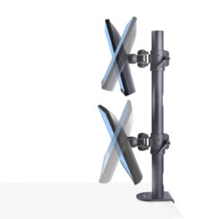 StarTech.com Monitorstandaard voor Twee Verticaal Gestapelde Schermen, Dual 49", Max 32kg, C-Klem, Quick-Release VESA Systeem, Widescreen 16:9/Ultrawide 32:9 display, TAA - Afbeelding 5