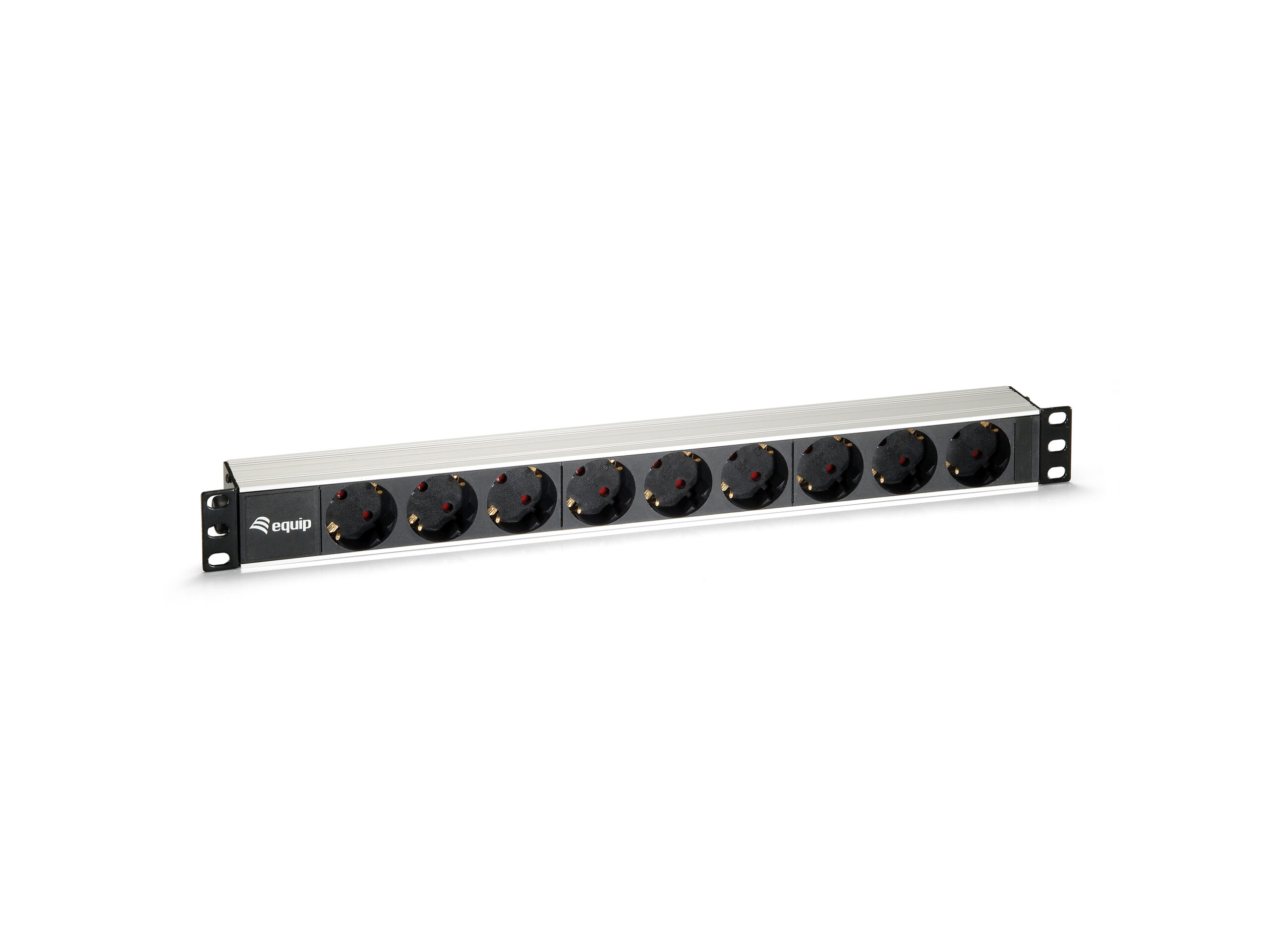 Equip 333292 energiedistributie 9 AC-uitgang(en) 1U Zwart, Zilver - Afbeelding 2