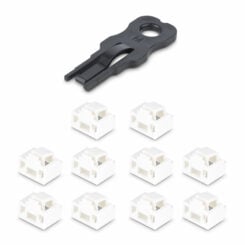 StarTech.com 10-pack RJ45 Slot met Veiligheidsleutel, Vergrendelbare RJ45 Port Blocker/Stofkap, Herbruikbare Ethernet/LAN Poort Beveiliging, Klikbare RJ45 Stofbescherming voor Servers/Switches/Wandpanelen - Afbeelding 6