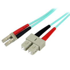 StarTech.com 2m LC/UPC naar SC/UPC OM3 Multimode Glasvezel Netwerkkabel, Full Duplex 50/125µm Zipcord Fiber, 100G Netwerken, LOMMF/VCSEL, <0.3dB Low Insertion Loss, LSZH Fiber Optic Patch Kabel - Afbeelding 2