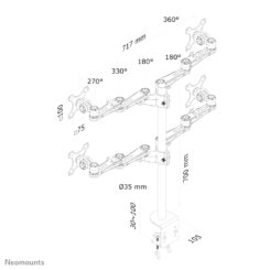 Neomounts FPMA-D935D4 Monitorarm 10-27" - Afbeelding 4