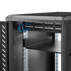 StarTech.com 2U Server Rack Schap - Universele Rack Mount Cantilever Shelf voor 19" Netwerk Kast & Apparatuur - Heavy Duty Staal - Capaciteit 23kg - Diepte 55cm (22”) - Zwart - Afbeelding 3