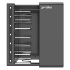 Manhattan Laadkast USB-C 65W voor 7 laptops (tot 16"), geschikt voor laptops, iPads, MacBooks, Chromebooks en andere USB-C apparaten, vakken 402x290x50 mm, USB-C laadkabels inbegrepen, afsluitbaar, alternatief voor laadtrolley, EU/UK-stroomkabels inbegrepen - Afbeelding 4