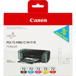 Canon 6402B009 inktcartridge 5 stuk(s) Origineel Normaal rendement Cyaan, Magenta, Mat Zwart, Rood, Geel - Afbeelding 2